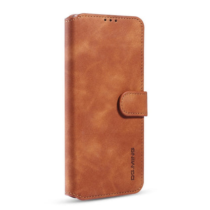 For samsung Galaxy A72 5G / 4G DG.MING Retro Oil Side Horizontal Flip Leather Case with Holder & Card Slots & Wallet(Brown) - Galaxy Phone Cases by DG.MING | Online Shopping UK | buy2fix