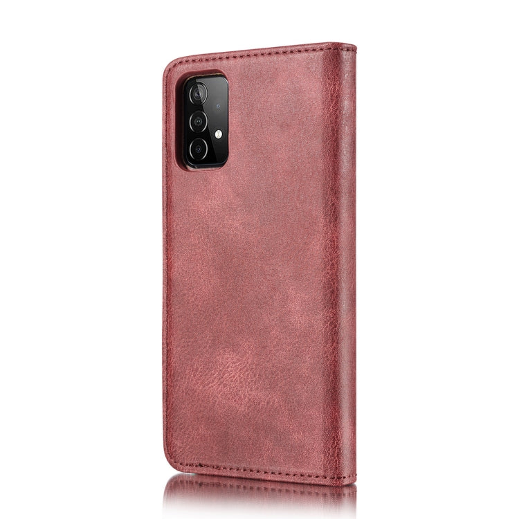 For Samsung Galaxy A52 5G / 4G DG.MING Crazy Horse Texture Flip Detachable Magnetic Leather Case with Holder & Card Slots & Wallet(Red) - Galaxy Phone Cases by DG.MING | Online Shopping UK | buy2fix