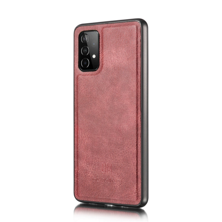 For Samsung Galaxy A52 5G / 4G DG.MING Crazy Horse Texture Flip Detachable Magnetic Leather Case with Holder & Card Slots & Wallet(Red) - Galaxy Phone Cases by DG.MING | Online Shopping UK | buy2fix