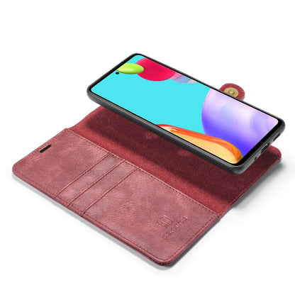 For Samsung Galaxy A52 5G / 4G DG.MING Crazy Horse Texture Flip Detachable Magnetic Leather Case with Holder & Card Slots & Wallet(Red) - Galaxy Phone Cases by DG.MING | Online Shopping UK | buy2fix