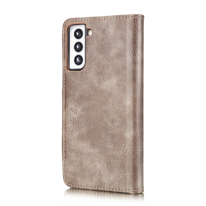 For Samsung Galaxy S21+ 5G DG.MING Crazy Horse Texture Flip Detachable Magnetic Leather Case with Holder & Card Slots & Wallet(Grey) - Galaxy S21+ 5G Cases by DG.MING | Online Shopping UK | buy2fix