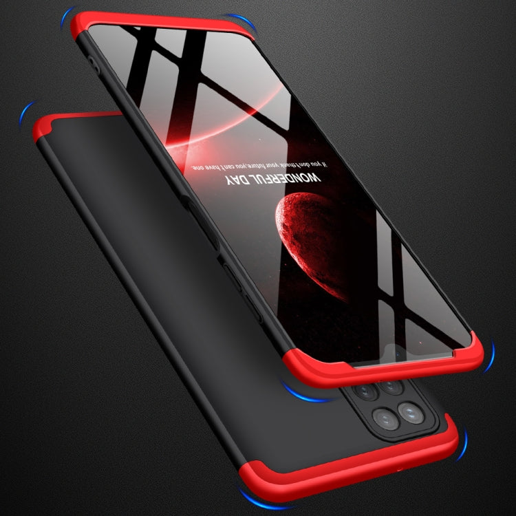 For Samsung Galaxy A12 GKK Three Stage Splicing Full Coverage PC Case(Black+Red) - Samsung Accessories by GKK | Online Shopping UK | buy2fix