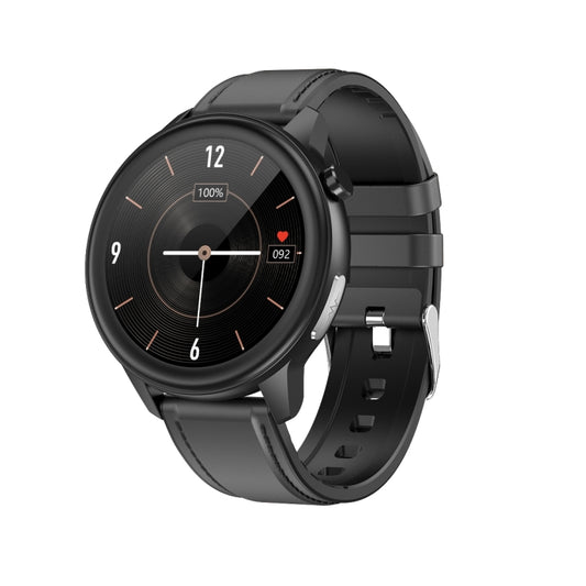 E80 1.3 inch TFT Color Screen IP68 Waterproof Smart Bracelet, Support Blood Oxygen Monitoring / Body Temperature Monitoring / Heart Rate Monitoring, Style:Leather Strap(Black) - Smart Wear by buy2fix | Online Shopping UK | buy2fix