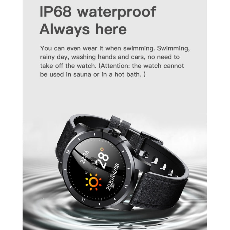 MX12 1.3 inch IPS Color Screen IP68 Waterproof Smart Watch, Support Bluetooth Call / Sleep Monitoring / Heart Rate Monitoring, Style:Silicone Strap(Silver) - Smart Wear by buy2fix | Online Shopping UK | buy2fix