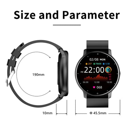 ZL02 1.28 inch Touch Screen IP67 Waterproof Smart Watch, Support Blood Pressure Monitoring / Sleep Monitoring / Heart Rate Monitoring(Blue) - Smart Wear by buy2fix | Online Shopping UK | buy2fix