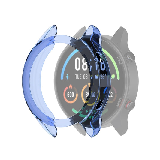 For Xiaomi Watch Color Sport Half Coverage Hollowed TPU Protective Case(Transparent Blue) - Smart Wear by buy2fix | Online Shopping UK | buy2fix