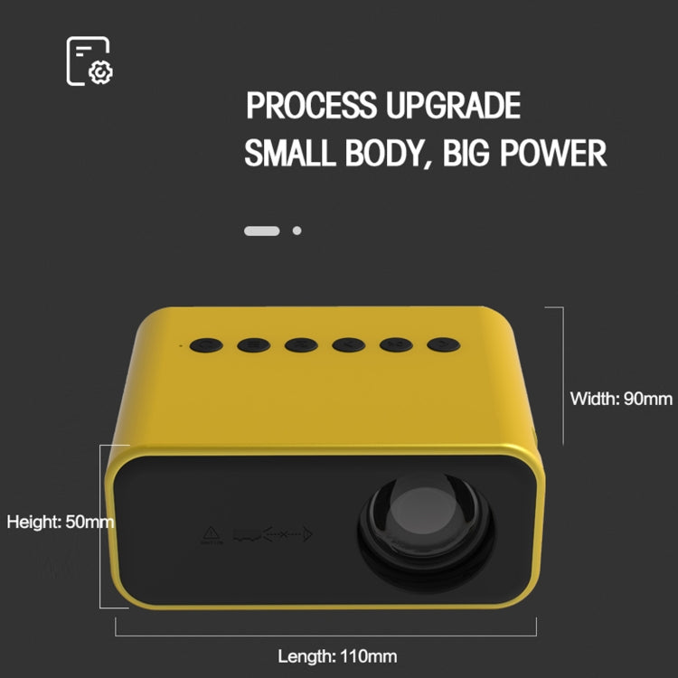 T500 1920x1080P 80 Lumens Portable Mini Home Theater LED HD Digital Projector Without Remote Control & Adaptor(Black) - Consumer Electronics by buy2fix | Online Shopping UK | buy2fix