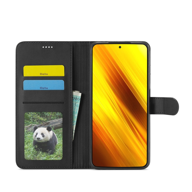 For Xiaomi Poco X3 NFC LC.IMEEKE Calf Texture Horizontal Flip Leather Case with Holder & Card Slots & Wallet(Black) - Xiaomi Cases by LC.IMEEKE | Online Shopping UK | buy2fix