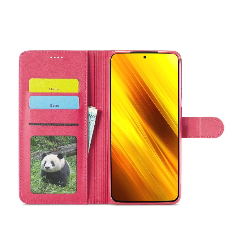 For Xiaomi Poco X3 NFC LC.IMEEKE Calf Texture Horizontal Flip Leather Case with Holder & Card Slots & Wallet(Red) - Xiaomi Cases by LC.IMEEKE | Online Shopping UK | buy2fix