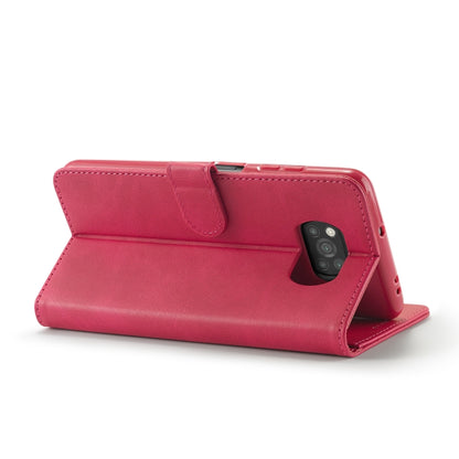 For Xiaomi Poco X3 NFC LC.IMEEKE Calf Texture Horizontal Flip Leather Case with Holder & Card Slots & Wallet(Red) - Xiaomi Cases by LC.IMEEKE | Online Shopping UK | buy2fix