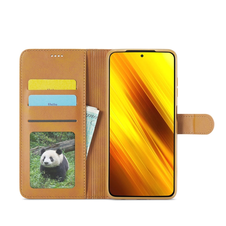 For Xiaomi Poco X3 NFC LC.IMEEKE Calf Texture Horizontal Flip Leather Case with Holder & Card Slots & Wallet(Yellow) - Xiaomi Cases by LC.IMEEKE | Online Shopping UK | buy2fix