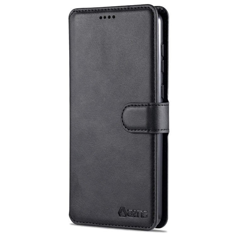 For Samsung Galaxy A02 AZNS Calf Texture Horizontal Flip Leather Case with Holder & Card Slots & Wallet & Photo Frame(Black) - Galaxy Phone Cases by AZNS | Online Shopping UK | buy2fix