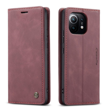 For Xiaomi Mi 11 CaseMe 013 Multifunctional Horizontal Flip Leather Case with Holder & Card Slot & Wallet(Wine Red) - Xiaomi Cases by CaseMe | Online Shopping UK | buy2fix