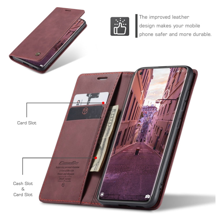 For Xiaomi Mi 11 CaseMe 013 Multifunctional Horizontal Flip Leather Case with Holder & Card Slot & Wallet(Wine Red) - Xiaomi Cases by CaseMe | Online Shopping UK | buy2fix