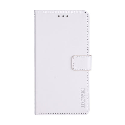 For TCL 20 SE idewei Crazy Horse Texture Horizontal Flip Leather Case with Holder & Card Slots & Wallet(White) - More Brand by idewei | Online Shopping UK | buy2fix