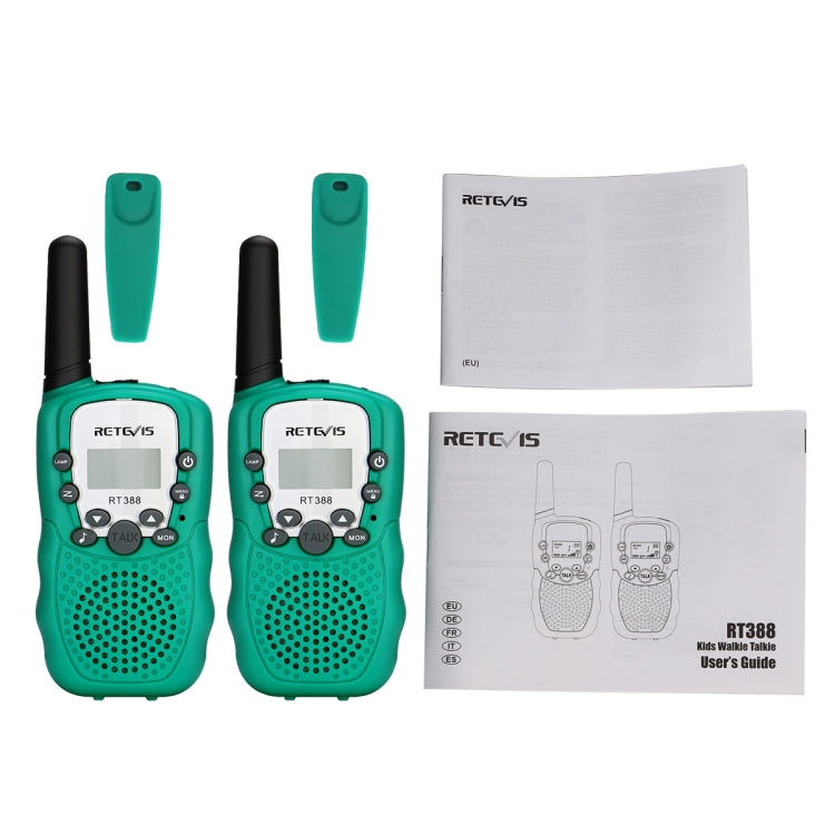 1 Pair RETEVIS RT388 0.5W EU Frequency 446MHz 8CHS Handheld Children Walkie Talkie(Green) - Children by RETEVIS | Online Shopping UK | buy2fix