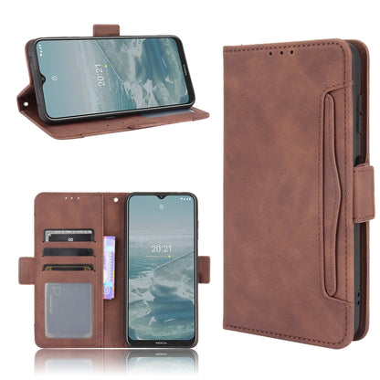 For Nokia G10 / G20 / 6.3 Skin Feel Calf Pattern Horizontal Flip Leather Case with Holder & Card Slots & Photo Frame(Brown) - Mobile Accessories by buy2fix | Online Shopping UK | buy2fix