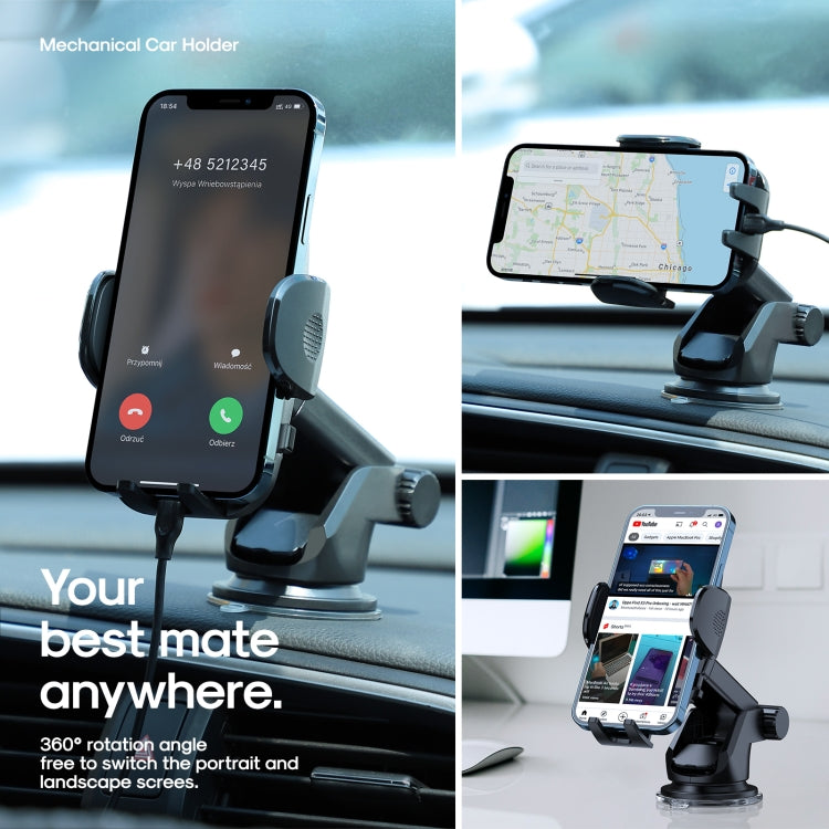 JOYROOM JR-ZS259 360-degree Rotating Stretching Mechanical Dashboard Car Holder for 4.7-6.9 inch Mobile Phones - In Car by JOYROOM | Online Shopping UK | buy2fix