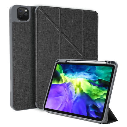 For iPad Pro 11 2022 / 2021 / 2020 Mutural Multi-fold Smart Leather Tablet Case(Black) - iPad Pro 11 (2022/2021) Cases by Mutural | Online Shopping UK | buy2fix