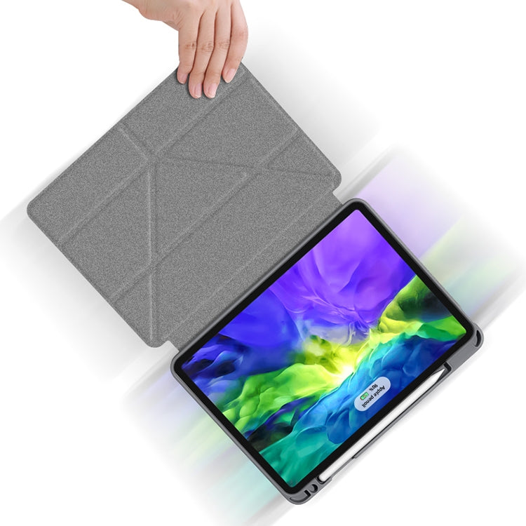 For iPad Pro 11 2022 / 2021 / 2020 Mutural Multi-fold Smart Leather Tablet Case (Blue) - iPad Pro 11 (2022/2021) Cases by Mutural | Online Shopping UK | buy2fix