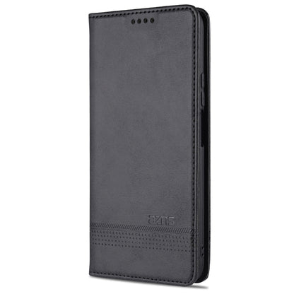 For Huawei P smart 2021 AZNS Magnetic Calf Texture Horizontal Flip Leather Case with Card Slots & Holder & Wallet(Black) - Huawei Cases by AutSpace | Online Shopping UK | buy2fix