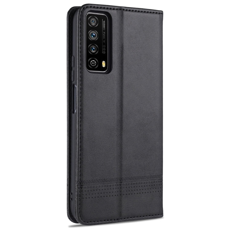 For Huawei P smart 2021 AZNS Magnetic Calf Texture Horizontal Flip Leather Case with Card Slots & Holder & Wallet(Black) - Huawei Cases by AutSpace | Online Shopping UK | buy2fix