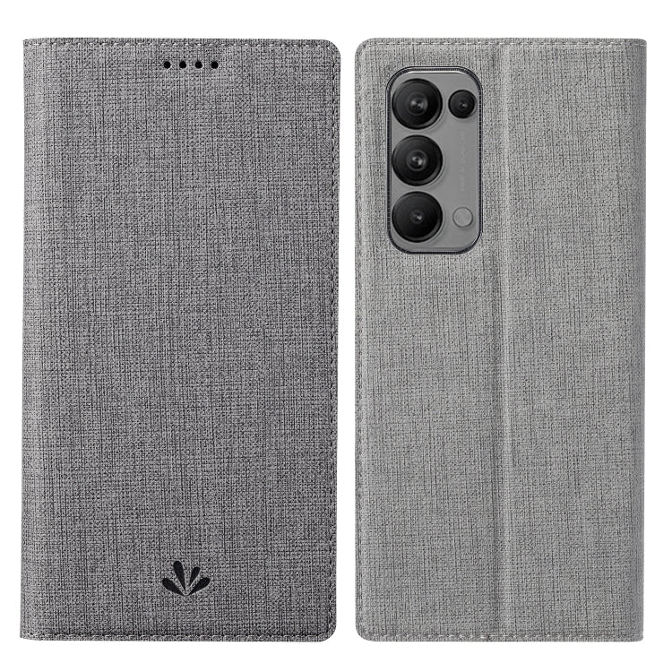 For OPPO Reno5 5G ViLi DMX Series Shockproof TPU + PU Leather Magnetic Attraction Horizontal Flip Case with Card Slot & Holder(Grey) - OPPO Cases by ViLi | Online Shopping UK | buy2fix