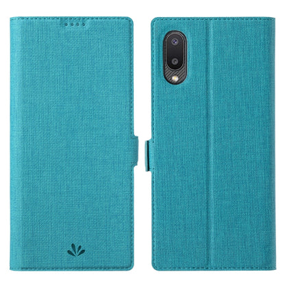 For Samsung Galaxy A02 / M02 ViLi K Series Shockproof TPU + PU Leather Magnetic Buckle Horizontal Flip Case with Card Slots & Wallet & Holder(Blue) - Galaxy Phone Cases by ViLi | Online Shopping UK | buy2fix