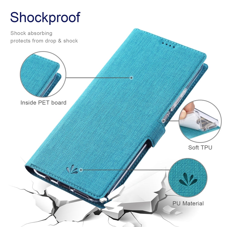 For Samsung Galaxy A02 / M02 ViLi K Series Shockproof TPU + PU Leather Magnetic Buckle Horizontal Flip Case with Card Slots & Wallet & Holder(Blue) - Galaxy Phone Cases by ViLi | Online Shopping UK | buy2fix