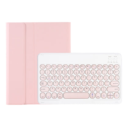 YT098B Detachable Candy Color Skin Feel Texture Round Keycap Bluetooth Keyboard Leather Case For iPad Air 11 2024 / 2025 / Air 4 10.9 2020 / Air 5 10.9 2022 (Pink) - For iPad Air by buy2fix | Online Shopping UK | buy2fix