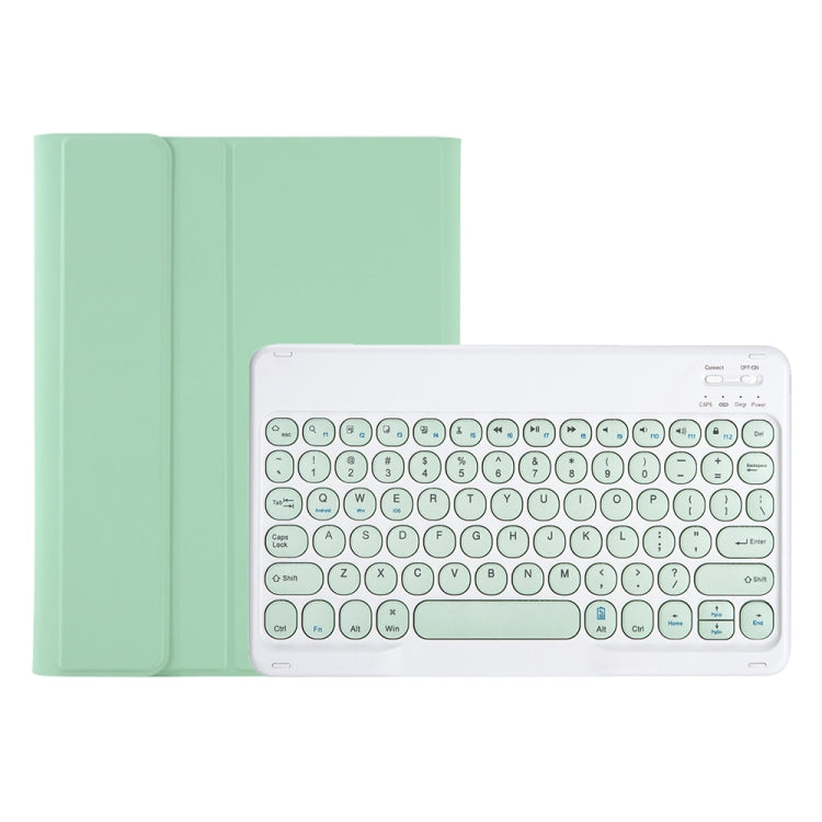 YT098B Detachable Candy Color Skin Feel Texture Round Keycap Bluetooth Keyboard Leather Case For iPad Air 11 2024 / 2025 / Air 4 10.9 2020 / Air 5 10.9 2022 (Light Green) - For iPad Air by buy2fix | Online Shopping UK | buy2fix