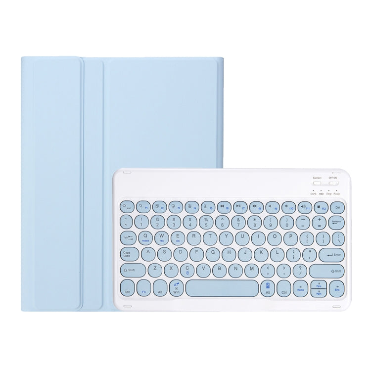 YT098B Detachable Candy Color Skin Feel Texture Round Keycap Bluetooth Keyboard Leather Case For iPad Air 11 2024 / 2025 / Air 4 10.9 2020 / Air 5 10.9 2022 (White Ice) - For iPad Air by buy2fix | Online Shopping UK | buy2fix