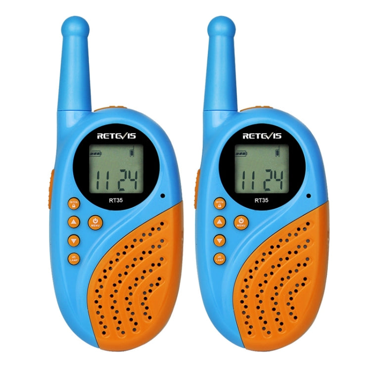 1 Pair RETEVIS RT-35 0.5W EU Frequency 446MHz 8CHS Children Handheld Walkie Talkie(Blue) - Children by RETEVIS | Online Shopping UK | buy2fix