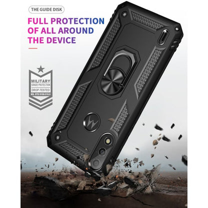 For Motorola Moto E7 Power (2021) Shockproof TPU + PC Protective Case with 360 Degree Rotating Holder(Black) - Motorola Cases by buy2fix | Online Shopping UK | buy2fix