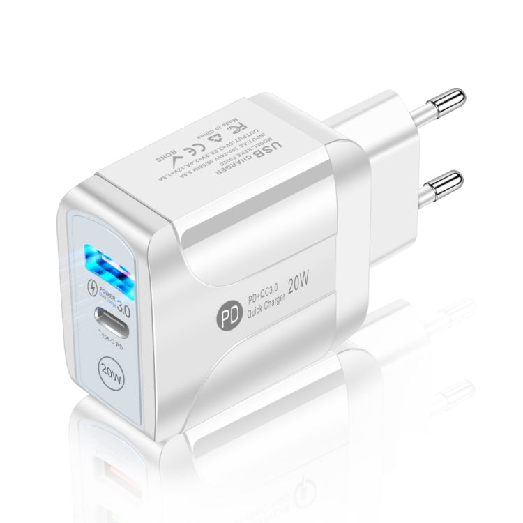 FLOVEME 210BL2007 PD 20W QC3.0 Phone Fast Charger Power Adapter, Plug Type:EU Plug(White) - Apple Accessories by FLOVEME | Online Shopping UK | buy2fix