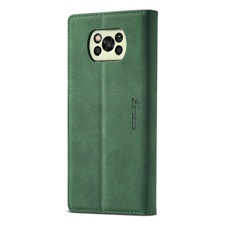 For Xiaomi Poco X3 / X3 NFC / X3 Pro Forwenw F1 Series Matte Strong Magnetism Horizontal Flip Leather Case with Holder & Card Slots & Wallet & Photo Frame(Green) - Xiaomi Cases by Forwenw | Online Shopping UK | buy2fix