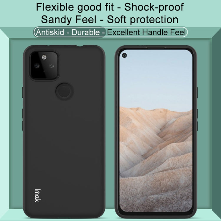 For Google Pixel 5a 5G IMAK UC-3 Series Shockproof Frosted TPU Protective Case(Black) - Google Cases by imak | Online Shopping UK | buy2fix