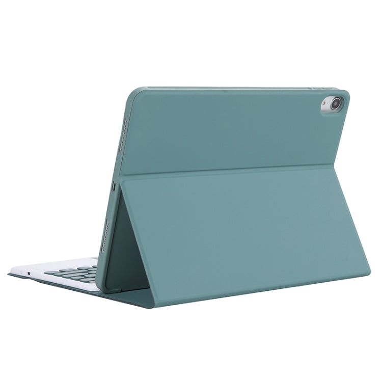 YT11B-A 2021 Detachable Candy Color Skin Texture Round Keycap Bluetooth Keyboard Leather Tablet Case with Touch Control & Pen Slot & Stand For iPad Pro 11 2021 / Air4 / Air5 / Pro 11(Dark Green) - For iPad Pro by buy2fix | Online Shopping UK | buy2fix