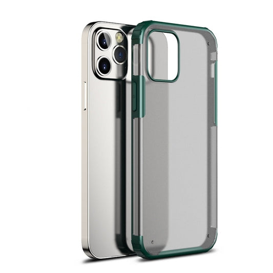 For iPhone 12 Pro Max Shockproof Ultra-thin Frosted TPU + PC Protective Case(Green) - iPhone 12 Pro Max Cases by WK | Online Shopping UK | buy2fix