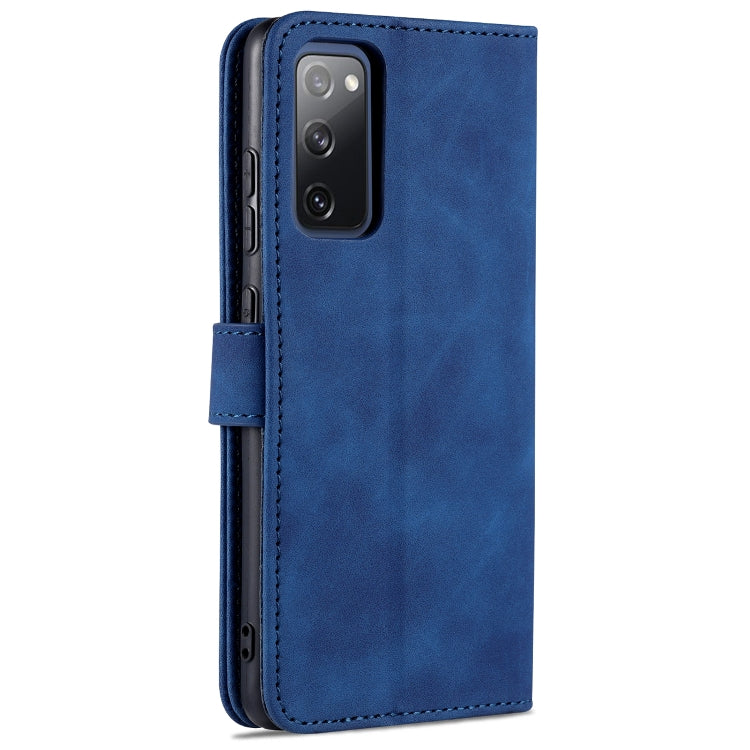 For Samsung Galaxy S20 FE / S20 Lite / S20 Fan Edition / S20 FE 5G / S20 FE 2022 AZNS Skin Feel Calf Texture Horizontal Flip Leather Case with Card Slots & Holder & Wallet(Blue) - Galaxy S20 FE Cases by AZNS | Online Shopping UK | buy2fix