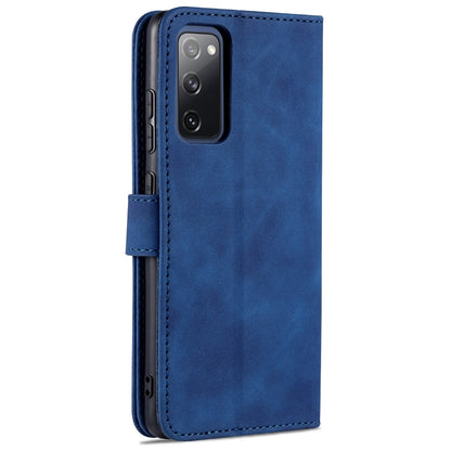 For Samsung Galaxy S20 FE / S20 Lite / S20 Fan Edition / S20 FE 5G / S20 FE 2022 AZNS Skin Feel Calf Texture Horizontal Flip Leather Case with Card Slots & Holder & Wallet(Blue) - Galaxy S20 FE Cases by AZNS | Online Shopping UK | buy2fix