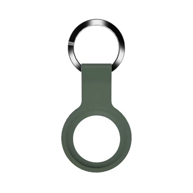 Mutural Liquid Silicone Protective Case with Key Ring for AirTag(Dark Green) - Other by Mutural | Online Shopping UK | buy2fix