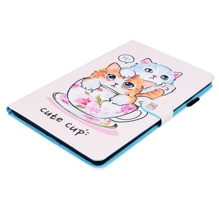 For Samsung Galaxy Tab S5e 10.5 SM-T720 / SM-T725 Animal Pattern Horizontal Flip Leather Case with Holder & Card Slots & Photo Frame(Cat Brothers) - Tab S5E 10.5 T720 / T725 by buy2fix | Online Shopping UK | buy2fix