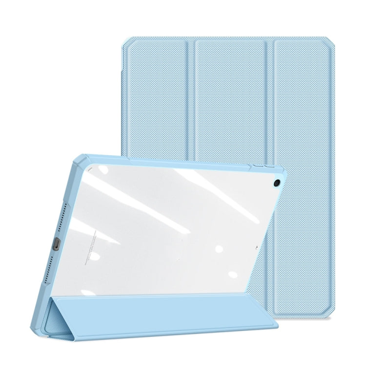 For iPad 10.2 2021 / 2020 / 2019 DUX DUCIS TOBY Series Shockproof PU Leather + PC + TPU Horizontal Flip Case with Holder & Pen Slot & Sleep / Wake-up Function(Blue) - iPad 10.2 Cases by DUX DUCIS | Online Shopping UK | buy2fix