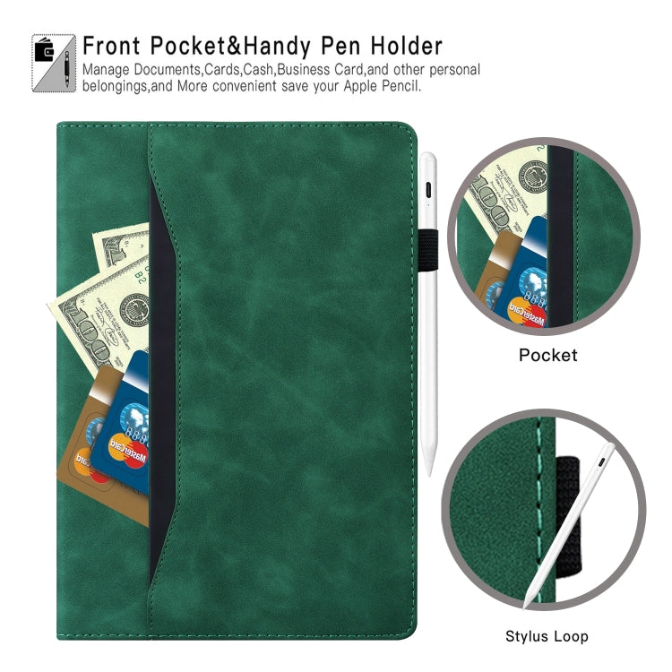 For iPad Mini 5 / 4 / 3 / 2 / 1 Business Shockproof Horizontal Flip Leather Case with Holder & Card Slots & Photo Frame & Pen Slot & Sleep / Wake-up Function(Green) - iPad Mini 4 & 3 & 2 & 1 Cases by buy2fix | Online Shopping UK | buy2fix