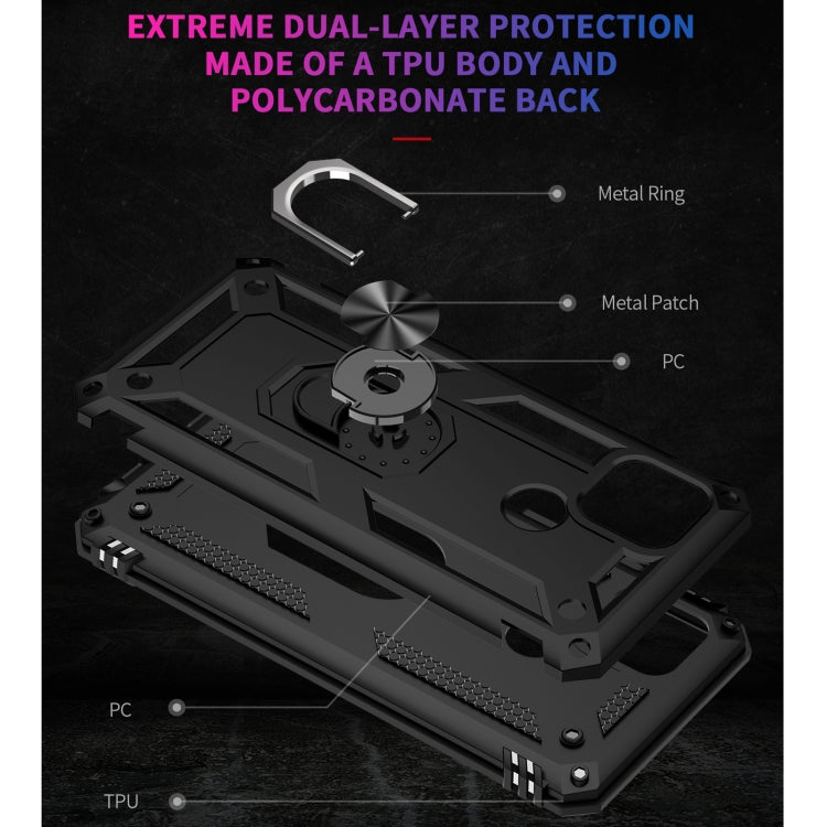 For OPPO A15 Shockproof TPU + PC Protective Case with 360 Degree Rotating Holder(Black) - OPPO & vivo Accessories by buy2fix | Online Shopping UK | buy2fix