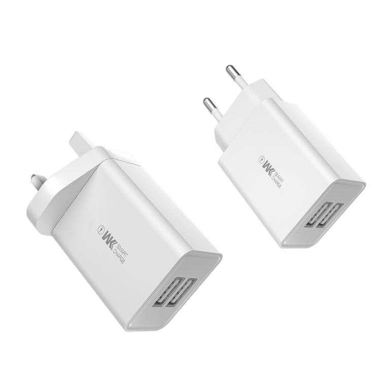 WK WP-U56 2A Dual USB Fast Charging Travel Charger Power Adapter, UK Plug - USB Charger by WK | Online Shopping UK | buy2fix