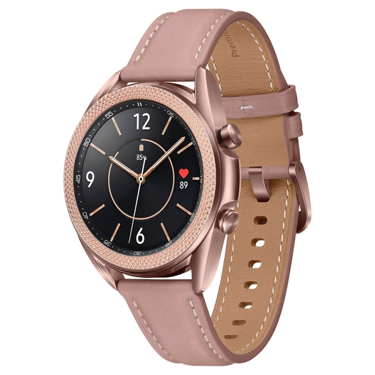 For Samsung Galaxy Watch 3 45mm Smart Watch Rhombus Texture Bezel Ring(Rose Gold) - Watch Cases by ENKAY | Online Shopping UK | buy2fix