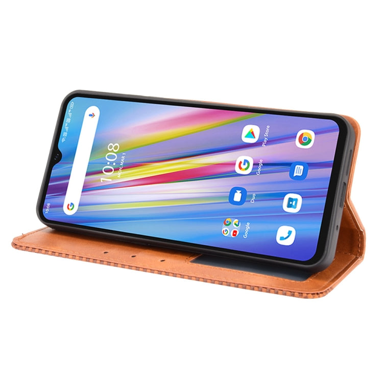 For Umidigi A11 Magnetic Buckle Retro Crazy Horse Texture Horizontal Flip Leather Case with Holder & Card Slots & Photo Frame(Brown) - More Brand by buy2fix | Online Shopping UK | buy2fix