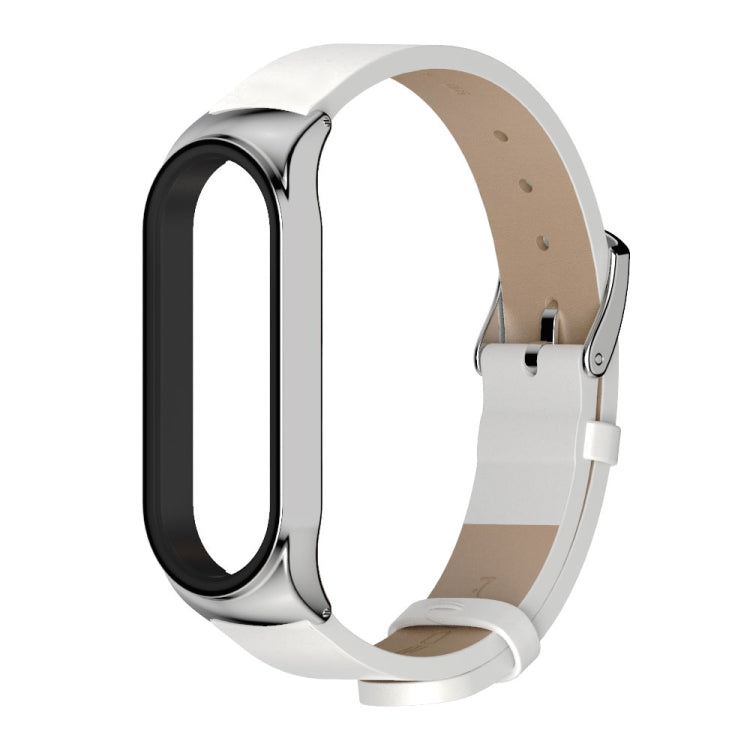 For Xiaomi Mi Band 6 / 5 / 4 / 3 Mijobs CS Microfiber Leather Watch Band(White) - Watch Bands by MIJOBS | Online Shopping UK | buy2fix